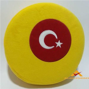 AYYILDIZ DESENLİ SARI DEKORATİF EMOJİ YASTIK