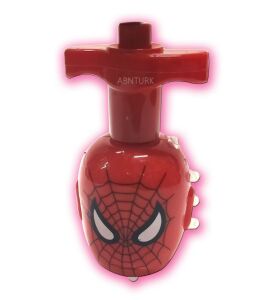Spiderman Örümcek Adam Figür Işıklı Müzikli Topaç Kurmalı Fırdöndü Eğlenceli Süper Işık Müzik Show