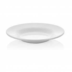 6 Adet Çukur Yemek Tabağı Beyaz Melamin Tabak 21cm Büyük Porsiyon Tabağı Lokanta Tabldot Toplu Yemek