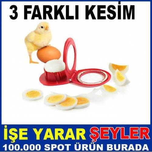 3 FARKLI KESİM YAPAN PRATİK YUMURTA DİLİMLEYİCİ