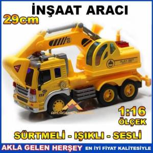 29cm Sürtmeli Işıklı Sesli Oyuncak İnşaat Aracı