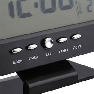 Dijital LCD Ekranlı Çalar Saat Büyük Ekran Takvim,Sıcaklık Erteleme Alarmı Pilli Masa Saati