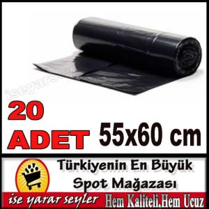 20ad 55x60 ORTA BOY SU SIZDIRMAZ ÇÖP POŞETİ SAĞLAM ve DAYANIKLI DOĞAYA ZARARI OLMAYAN ÇÖP TORBASI -1