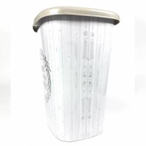 ŞIK DESENLE KİRLİ SEPETİ BANYO 50x35x42 SAĞLAM YAPI VE ŞIK TASARIM GENİŞ HAZNELİ