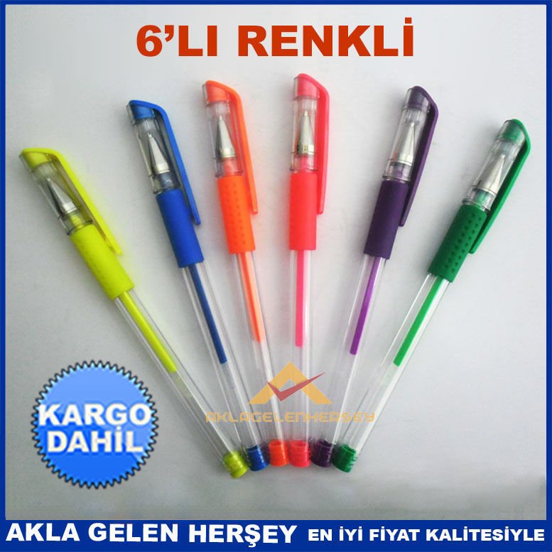 MULTİCOLOR 6'LI RENKLİ TÜKENMEZ KALEM SETİ KD