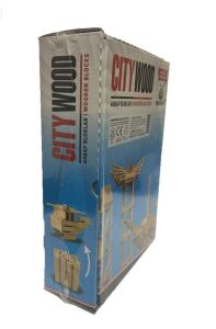 Wooden City 100 Parça Ahşap Eğitici Bloklar Seti KR101City Wood Hayal Gücü Genişleten Bloklar