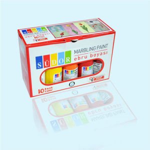 Damlalıklı Yeni Şişelerde 10 Karışık Farklı Renk Ebru Boya Seti - Südor Ebru Boyası 25 ml