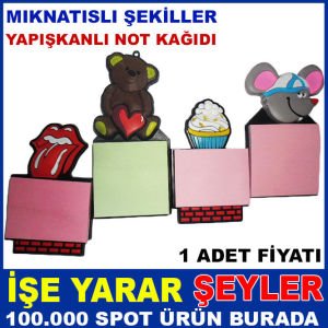 MIKNATISLI MODEL ÜZERİNDE YAPIŞKANLI NOT KAĞIDI
