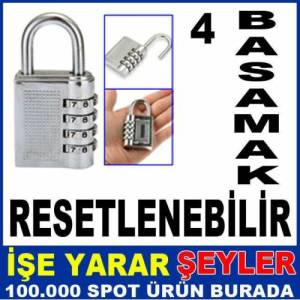 4 Haneli Sıfırlanabilir Geniş Şifreli Kilit