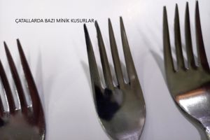 6 adet Yemek Çatalı Seti Paslanmaz Çelik Safir 20cm Ucuz Md Çatal Günübirlik için ideal Sofra Seti