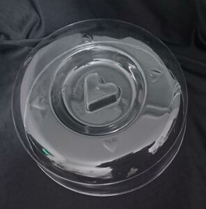 Pasta Kek Tabağı için Şeffaf Fanus Kapak 26 cm Kırılmaya Dayanıklı Plastik Sağlıklı Tazelik Koruyucu