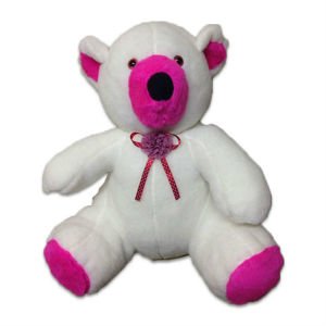 Beyaz Ve Pembe Renk Peluş Ayı Orta Boy Peluş Ayıcık En Güzel Hediye Peluş Ayı 53x53cm Ebatında