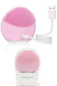 Forever Slikon Pembe Renk 8x8x3,5cm Cilt Temizleme ve Masaj Aleti Sağlığa Zararsız Maddeden Üretim