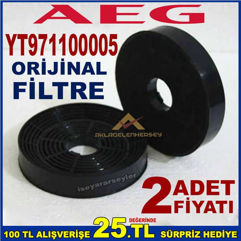 AEG YT971100005 ANKASTRE DAVLUMBAZ FİLTRESİ YT971100005 ASPİRATÖR KARBON FİLTRE