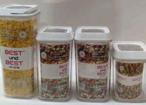 BEST UND BEST 4 Lü Kare Saklama Kabı 1.70 Lt ,1.20 Lt,0.90 Lt D-6