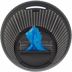 Alt Tabanı Çöp Poşeti Hazneli Kapaklı Çöp Sepeti 12 Lt 30 cm Yükseklik, 27 cm Çap