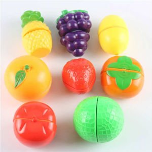20 Parça Kesme Tahtalı ve Bıçaklı Kesilebilen Sebze ve Meyve Oyuncağı Seti - Food Game