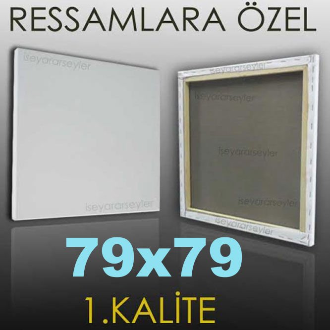 RESSAMLARA ÖZEL BOŞ RESİM TUVALİ HAZIRTUAL 79x79