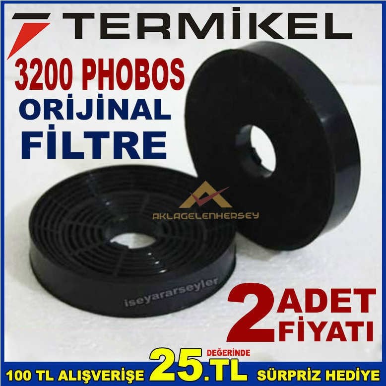 TERMİKEL 3200 PHOBOS ANKASTRE DAVLUMBAZ FİLTRESİ 3200 ASPİRATÖR KARBON FİLTRE