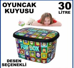 30 Litre Büyük Boy Oyuncak Kutusu Dekoratif Saklama Kutusu