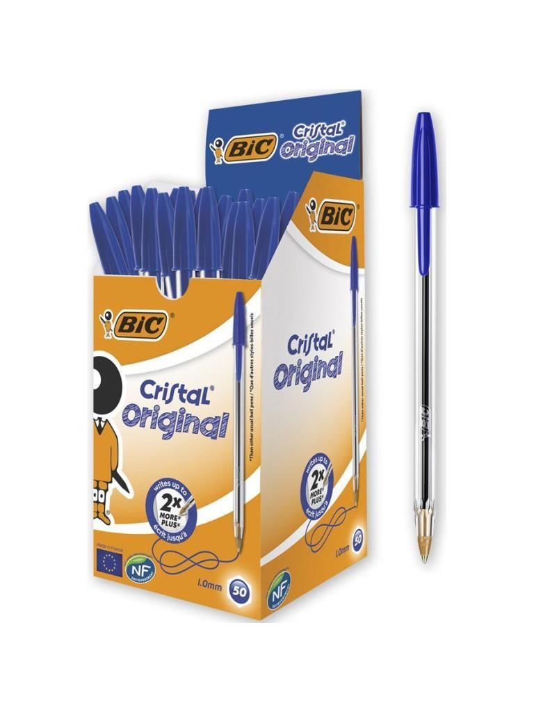 2 adet Made in France Orjinal BiC Cristal Tükenmez Kalem 1mm Kırılmaz Uç Dünyanın En iyi Tükenmezi