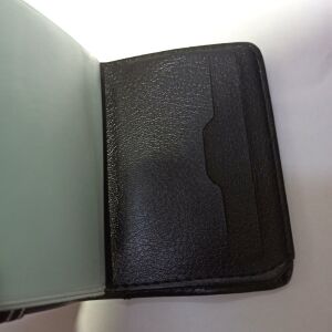 Suni Deri Dik Oval Lastikli 20 Kartlık Kredi Kartı Cüzdanı 10 cm x 8 cm