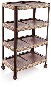 Ultra Lüks Model Laminant Desenli 4 Katlı Demonte Ayakkabılık 48x28 h:80cm 8 Çift Ayakkabı İçin