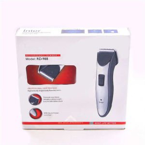 İnter RD-988 Paslanmaz Çelik Bıçaklı Saç,Sakal Tıraş Makinesi 4 Başlıklı Profesyonel Traş Makinesi