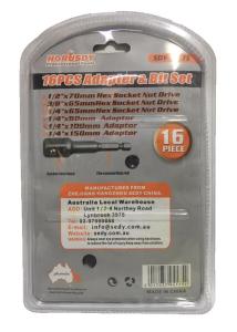 Horusdy Bits Uç Bağlantı Adaptör Seti Lokma Bağlantılı 16 Parça SDY-94175