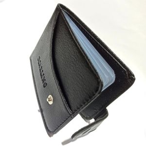 Suni Deri Dik Dıştan Patlı 20 Kartlık Kredi Kart Cüzdanı 10 CM X 8 CM