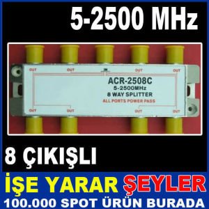 8li 1/8 SPLİTTER ANTEN DAĞITICI UYDU ÇOĞALTICI