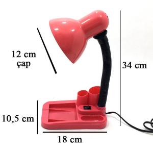 Kalemlikli Organizer Fişli Masa Lambası 220V Elektrikle Çalışan Project Table Lamp
