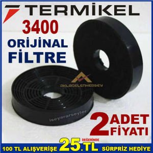 TERMİKEL 3400 ANKASTRE DAVLUMBAZ FİLTRESİ 3400 ASPİRATÖR KARBON FİLTRE