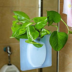 Yapıştırılabilen Dekoratif Silikon Çiçek Vazosu İçine Su Konulan 3 Boyutlu Sihirli Saksı 15x15cm