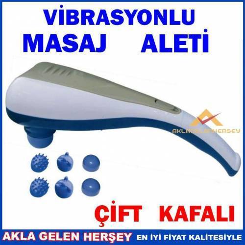 Aynı Anda 2 Noktadan Vibrasyonlu 2 Başlı Masaj Aleti 7 Aparatlı