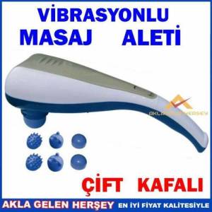 Aynı Anda 2 Noktadan Vibrasyonlu 2 Başlı Masaj Aleti 7 Aparatlı
