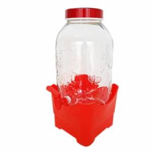 5 Litre Ayaklı Musluklu Cam Kavanoz Su Sebili