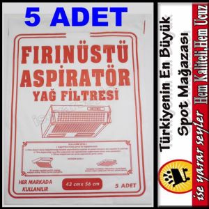 43x56cm 5 ADET ASPİRATÖR YAĞ FİLTRESİ