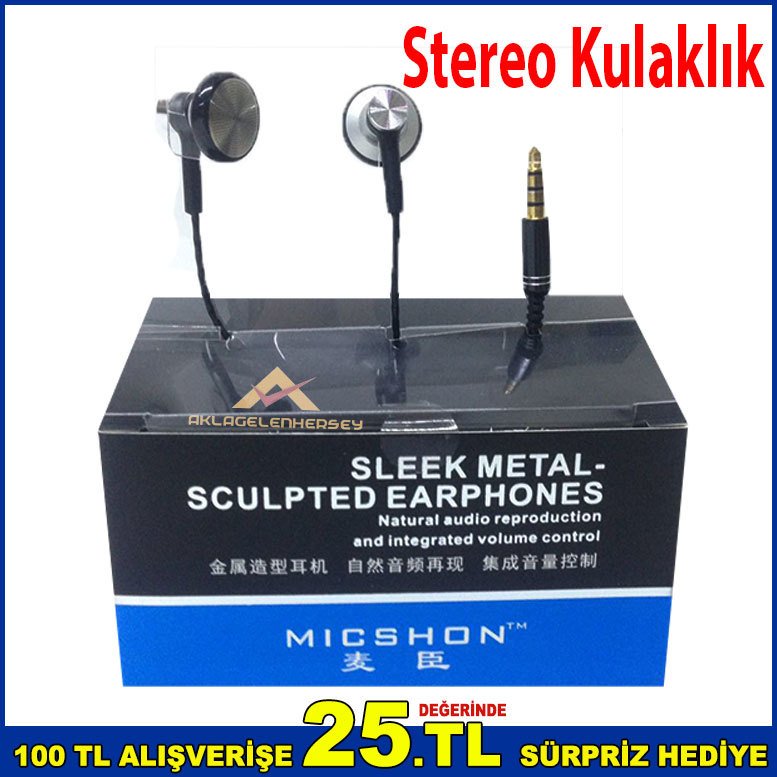 Mikrofonlu Kulaklık Kaliteli Ses Cep Telefon Kulaklığı 120cm Kablo Uzunluğu Stereo Geniş Kulaklık