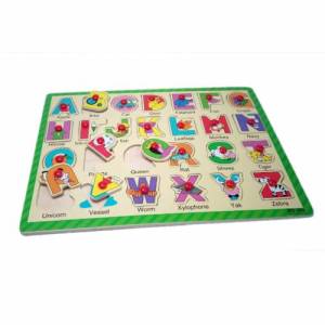 İngilizce Harf ve Kelime Öğreten ve Zeka Geliştiren Ahşap Puzzle