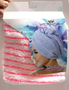 Süper Emici Microfiber Saç Kurutma Havlusu 10 Kat Daha Fazla Emiş Gücüyle %100 Mikrofiber Saç Bonesi