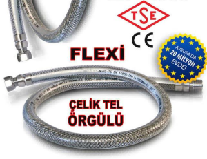 75cm GÜVENLİ FLEXİ DOĞALGAZ BAĞLANTI HORTUMU