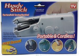20x7x2cm Boyutlarında Handy Stitch Pilli El Dikiş Makinesi 4 Pille Çalışır Portatif ve Kablosuzdur