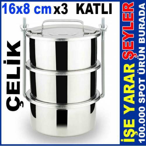 16x8cm Büyük Boy Çelik Sefer Tası Karavana