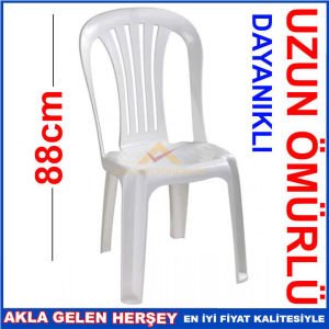 ŞENYAYLA KALİTELİ MAT BEYAZ RENK PLASTİK SANDALYE