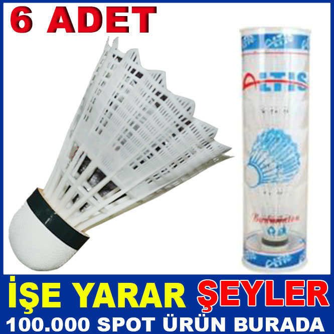 6 ADET PLASTİK BADMİNTON TOPU ÖZEL TÜP KUTUSU