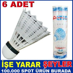 6 ADET PLASTİK BADMİNTON TOPU ÖZEL TÜP KUTUSU