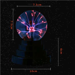 Elektrikli Plazma Küre Cadı Küresi 13.5cm Boyutunda Plasma Neon Light Rengarenk Eğlenceli Işıldak
