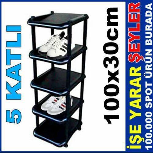 100x30cm Az Yer Kaplayan 5 Kat Tekli Ayakkabılıkk