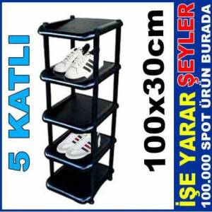 100x30cm Az Yer Kaplayan 5 Kat Tekli Ayakkabılıkk